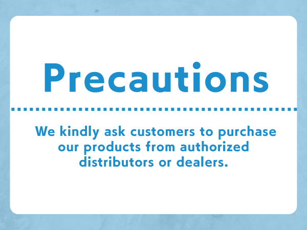 Notice of non-genuine products